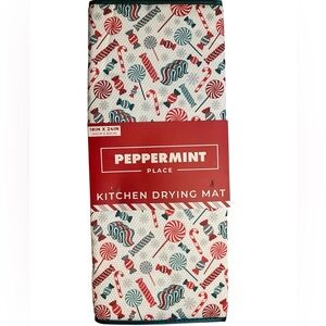 Peppermint Place Holiday Kitchen Drying Mat